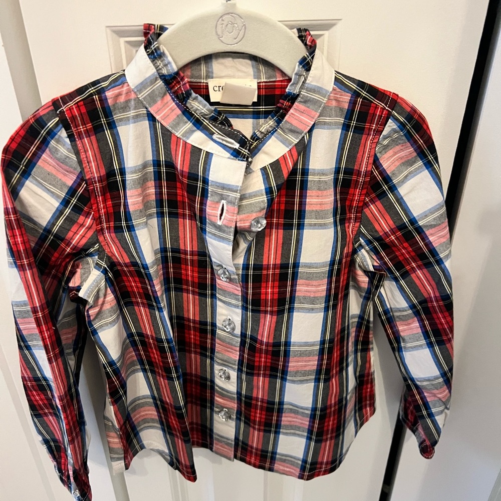 Crewcuts Red and Blue Plaid Button Down Shirt